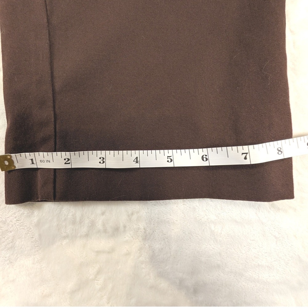LL Bean Womens Brown Cotton Lycra Straight Crop Capri Pants Stretch Size 6 Reg - Picture 8 of 8